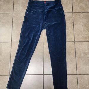 SPANX Ready To Wow Leggings Dark Blue Corduroy Size XL